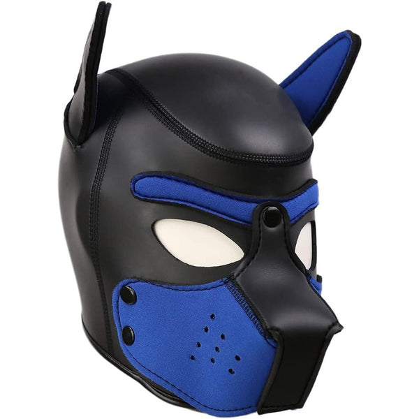 Neoprene Dog Full Face Puppy Mask Removable Pup Hood Halloween Mask