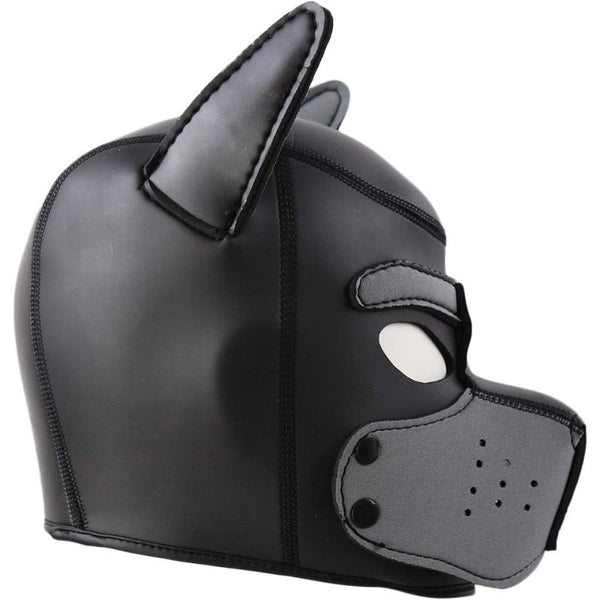 Neoprene Dog Full Face Puppy Mask Removable Pup Hood Halloween Mask