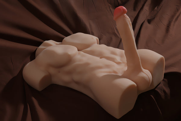 15.4LB Male Torso Sex Doll with 7.9" Dildo