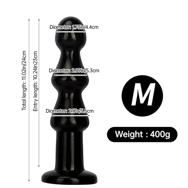 PVC butt plug prostate massager pagoda shaped large butt plug