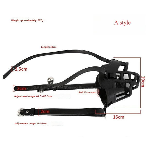 Silicone gag, slave mask gag, suffocation gag set