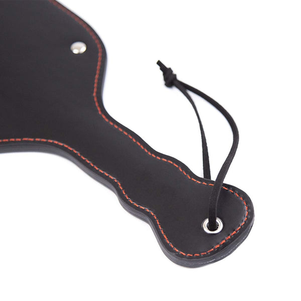 Faux leather spanking paddle for adult stimulation impact sex toys