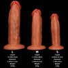 3 sizes of liquid silicone penis simulator large anal plug penis