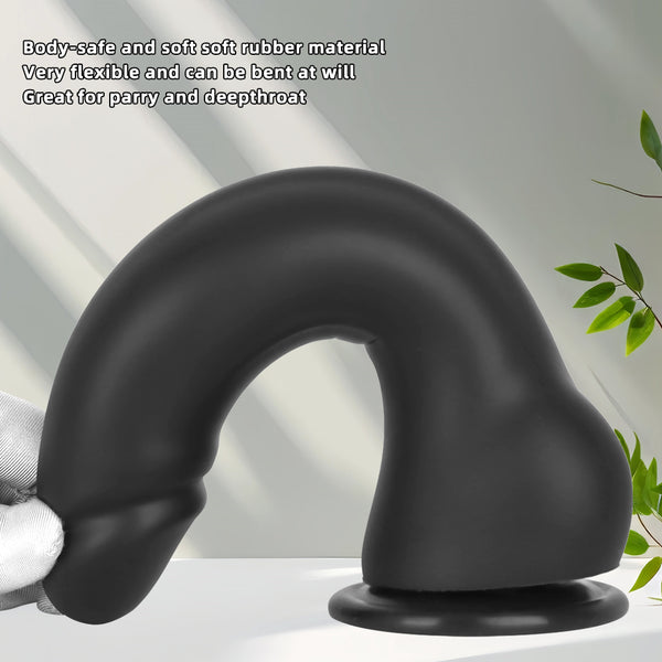 Liquid silicone anal dildo with suction cup soft and realistic penis