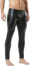 WINTOFW Men's Faux Leather Skinny Leggings Slim Fit Pants Tight Long Trousers men's faux leather pants men's faux leather pants