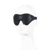 Leather eye mask with elastic strap