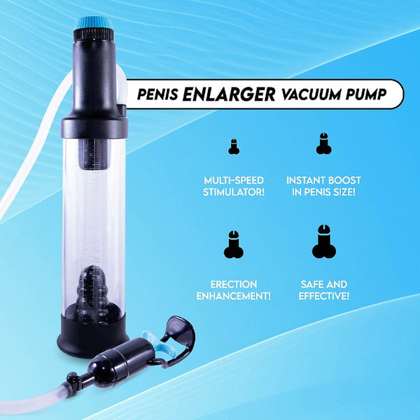 Penis Enlarger Vacuum Pump - Battery Operated Multi Speed Stimulator Vibrating，Stronger Bigger Erections Enlargement Extend Pump, Air Pressure Device