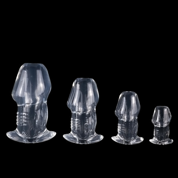 Hollow glans anal plug