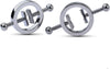 2 x Nipple Clip Clamps Circular Stainless Steel Clamp,Adjustable Weight Metal Nipple Clamps
