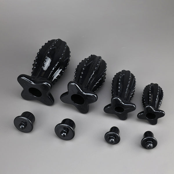 TPE material cactus hollow anal plug