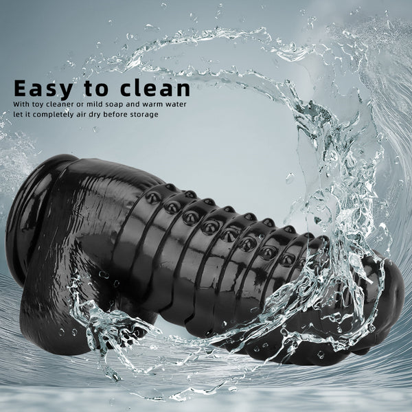 Large Anal Butt Plug Big Anal Plug Towel Anal Plug Giant Butt Plug Girth Anal Dildo Sex Toy with Suction Cup Hands-Free Play PVC Butt Plug Adult Sex Toys for Women