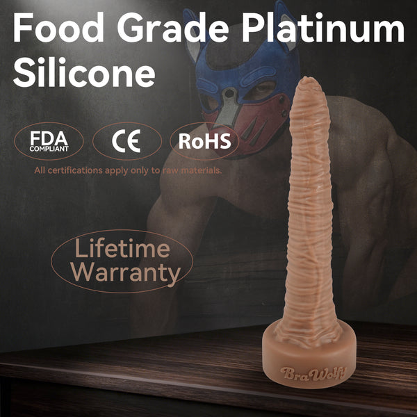 20" Old Joe 100% Food Grade Platinum Silicone Cock- FDA Standard Compliant Material-X Large Extra Long Shaft - Giant Dildo Anal with Rich Folds -Va c-U-Lock System - Sex Toys (Beige, X Large)
