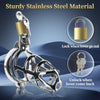 Male Chastity Cock Cage Sex Toy for Men, FEELKIDA Large Chastity Device with 3 Active Sizes Rings 3 Metal Cock Ring 2 Keys, Adult Toys for Men Penis Exercise and Abstinence