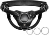 Strap On Dildo Harness, Adult Sex Toys for Women Men for Hands Free Play, Adjustable Waist and Thigh Leather Belt with 3 Size Metal O-Rings for Lesbian Gay Couple Vaginal Anal Play Pegging Dildo