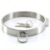 304 stainless steel choke collar restraint, metal choke ring lockable necklace, fetish sex toy