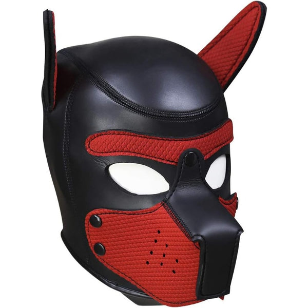 Neoprene Dog Full Face Puppy Mask Removable Pup Hood Halloween Mask