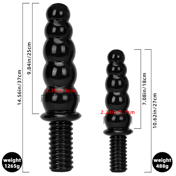Anal Beads 9.9 Inch Vaginal G-Spot Anal Dildo Masturbation Butt Plug with Handle for Men and Women