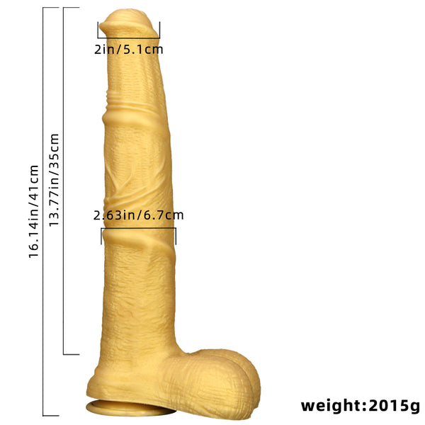 41 cm Extra Long Horse Dildo with Suction Cup XXL Realistic Dildo Giant Horse Soft Silicone Dildo G-Spot Prostate Stimulation Men Sex Toy for Women