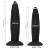 14 Inch Threaded Ribbed Big Black Dildo