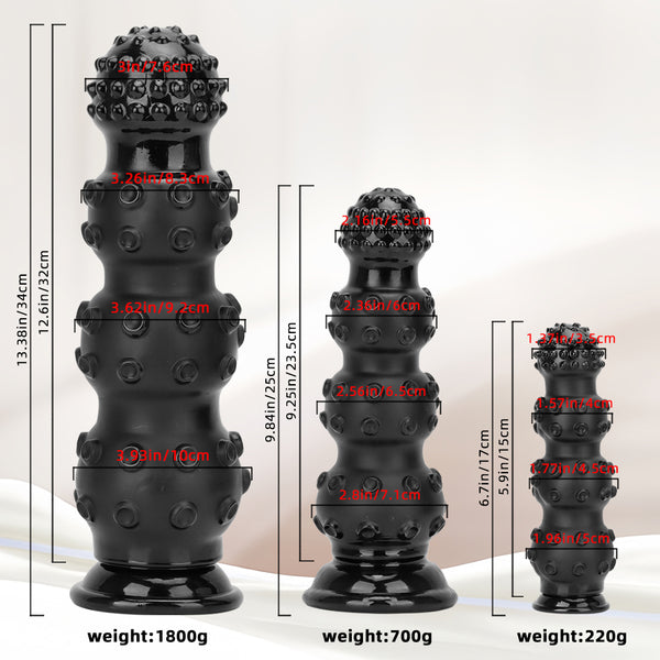 Black Beaded Monster Tentacle Dildo