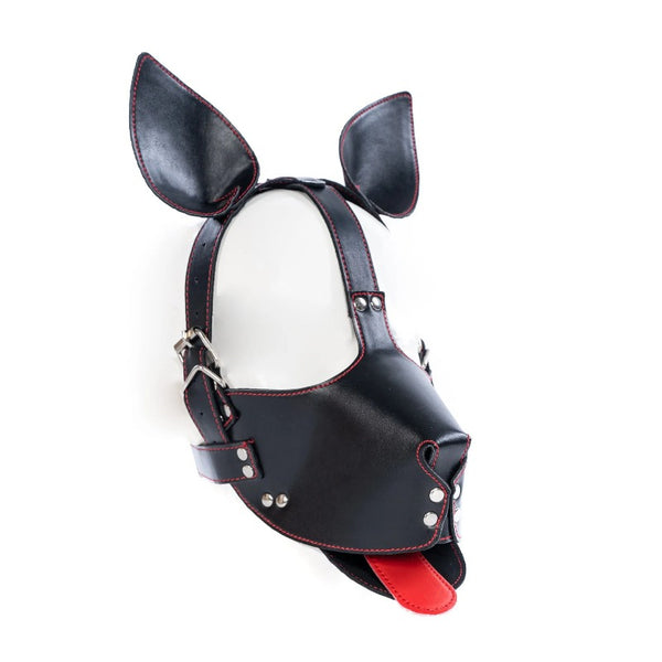 Bondage Mask Set: Faux Leather Pup Play Masks, Sex Roleplay Costumes with Paw Gloves and Harness for Adult Games