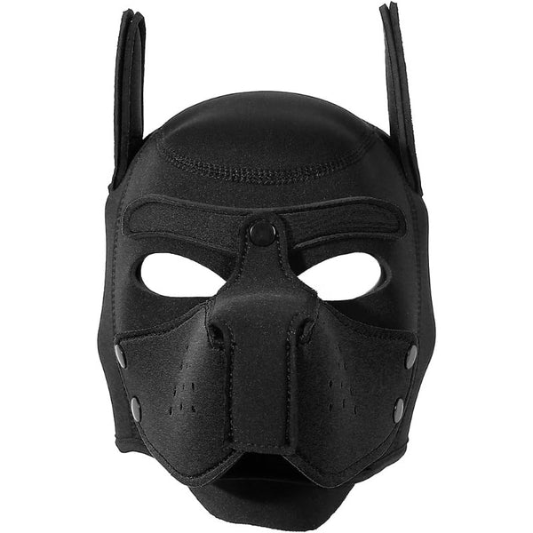 Neoprene Puppy Face Muzzle Dog Removable Full Head Hood Mask With Ears (One Size)