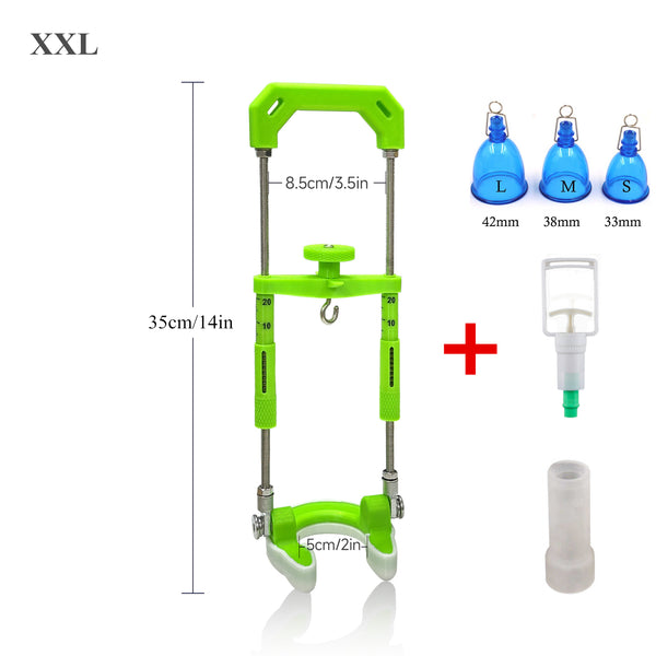 Male penis hook stretching traction device bracket extension correction physical training system