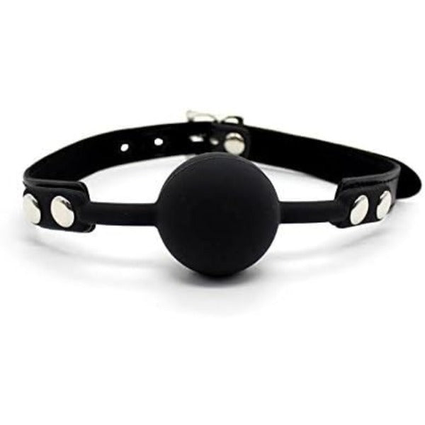 Ball Gag Silicone Black by HappyNHealthy
