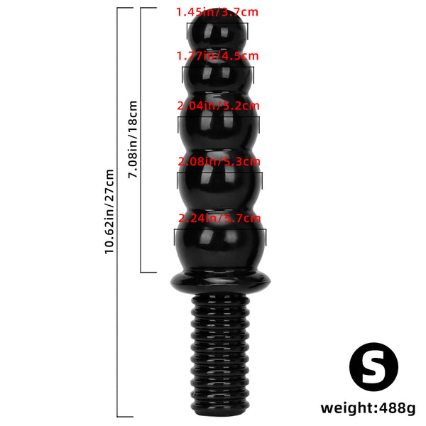 Anal Beads 9.9 Inch Vaginal G-Spot Anal Dildo Masturbation Butt Plug with Handle for Men and Women