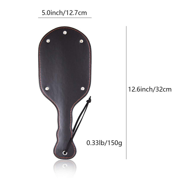Faux leather spanking paddle for adult stimulation impact sex toys