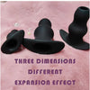 Hollow silicone anal plug, three sizes of anal dilator, for female and male buttocks expansion