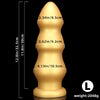 Gold Silicone 11CM Thick Huge Knot Dildo with Suction Cup Butt Plug Anal Sex Toy