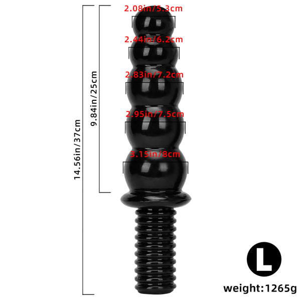 Anal Beads 9.9 Inch Vaginal G-Spot Anal Dildo Masturbation Butt Plug with Handle for Men and Women