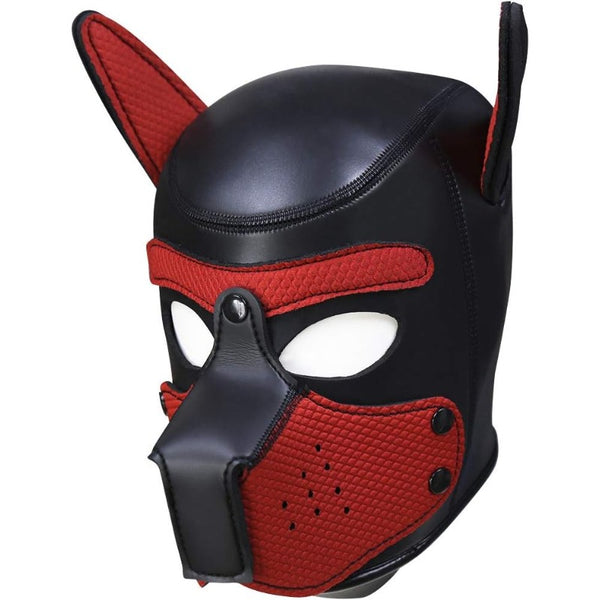 Neoprene Dog Full Face Puppy Mask Removable Pup Hood Halloween Mask