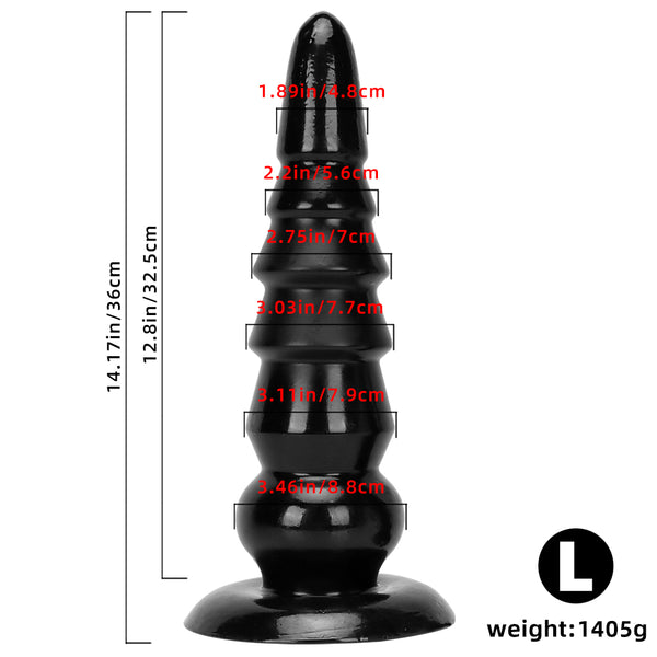 Thick and Enlarged Silicone Anal Plug with Expanded Base Beads to Stimulate Butt Butt Plug Couple's Pleasure Sex Toy