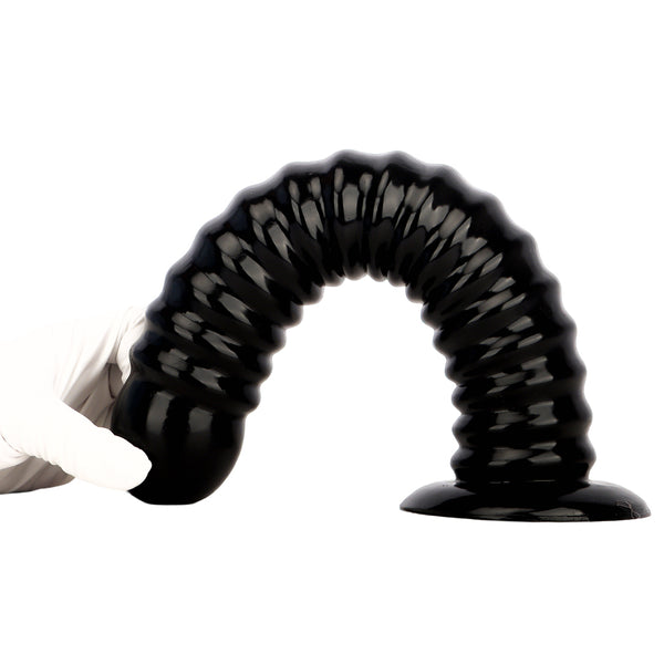 Extra long and large threaded unisex dildo