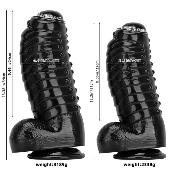 Large Anal Butt Plug Big Anal Plug Towel Anal Plug Giant Butt Plug Girth Anal Dildo Sex Toy with Suction Cup Hands-Free Play PVC Butt Plug Adult Sex Toys for Women