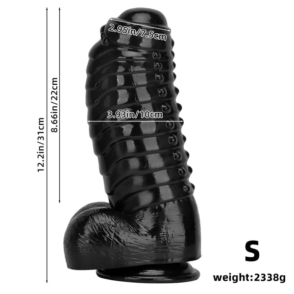 Large Anal Butt Plug Big Anal Plug Towel Anal Plug Giant Butt Plug Girth Anal Dildo Sex Toy with Suction Cup Hands-Free Play PVC Butt Plug Adult Sex Toys for Women