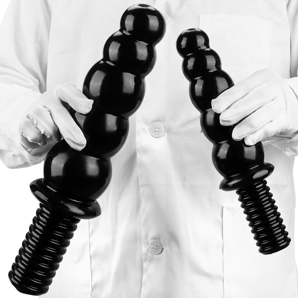 Anal Beads 9.9 Inch Vaginal G-Spot Anal Dildo Masturbation Butt Plug with Handle for Men and Women