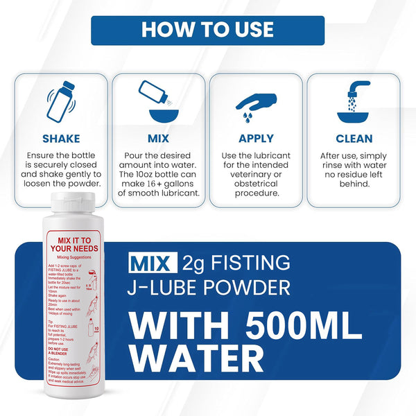 FISTING JLUBE Powder Mixes with Water One Bottle Makes 6-8 Gallons of Lubricant 10 oz