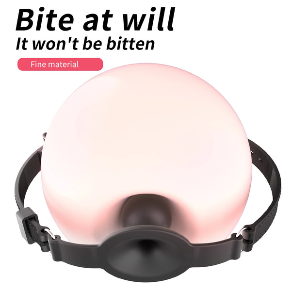 New silicone gag BDSM breathable ball-shaped gag adjustable strap gag