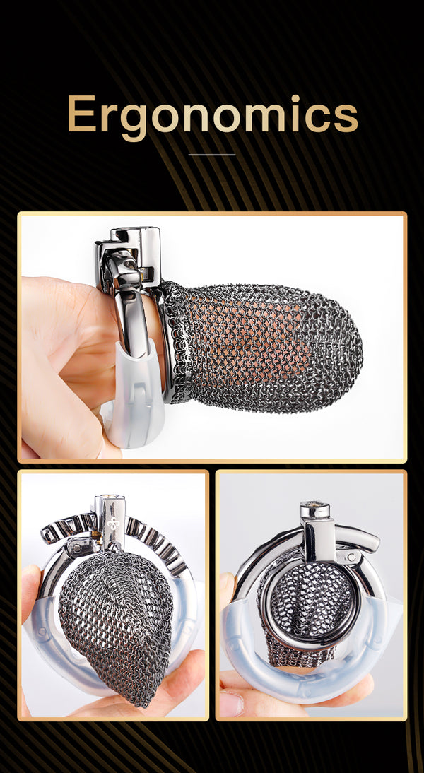 Adjustable Chainmail Chastity Cage