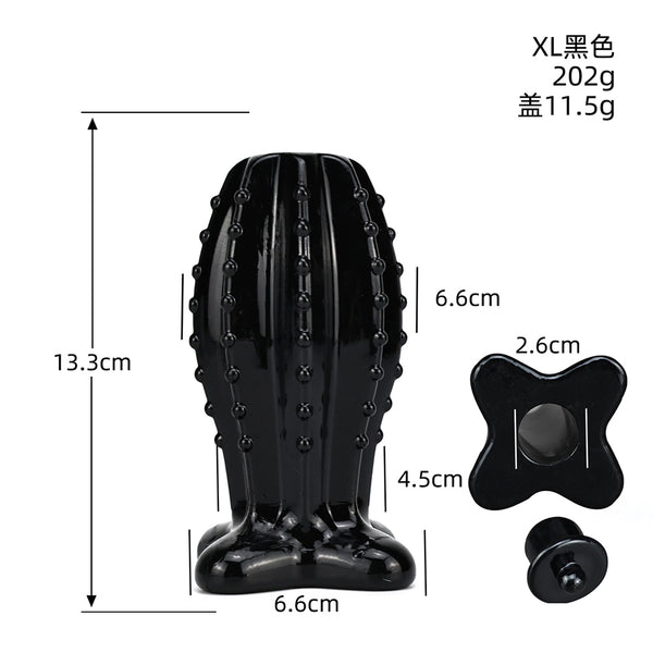 TPE material cactus hollow anal plug