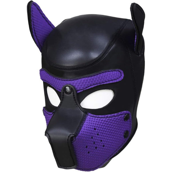Neoprene Dog Full Face Puppy Mask Removable Pup Hood Halloween Mask