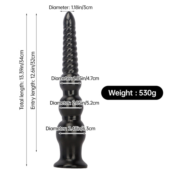 Extra large and thick pointed anal plug for anal practice and anal dilation