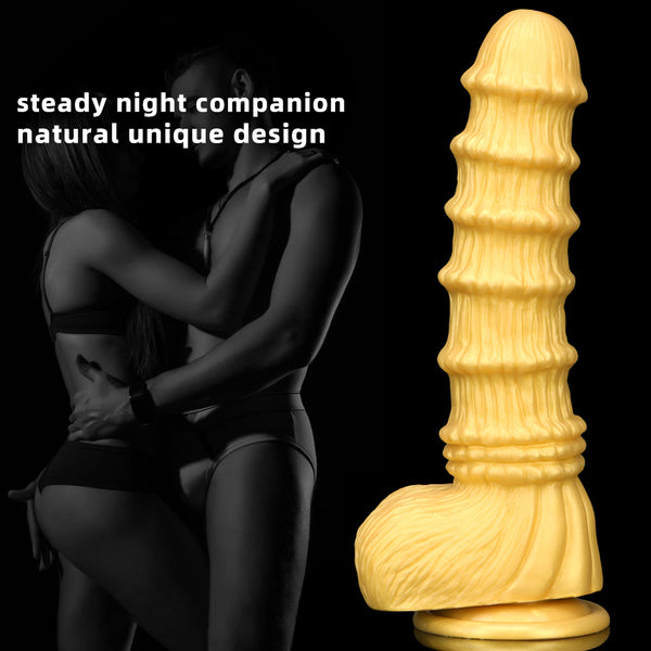 Giant Alien Penis Ribbed Huge Penis Dildo Adult Masturbator Anal Plug Sex Toy