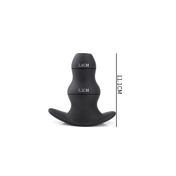 Hollow silicone anal plug, three sizes of anal dilator, for female and male buttocks expansion