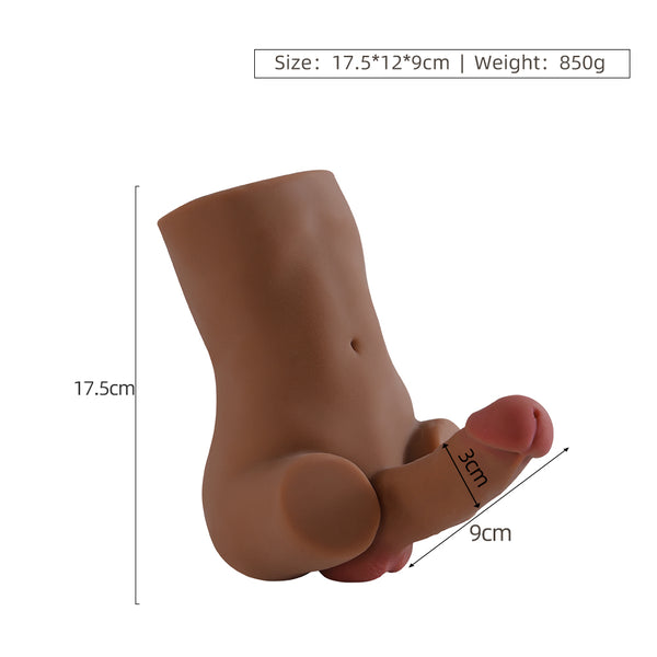 Small dildo hip, aircraft cup hip, TPE material is flexible, non-penetrating dildo, unisex