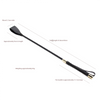 Black genuine leather riding whip