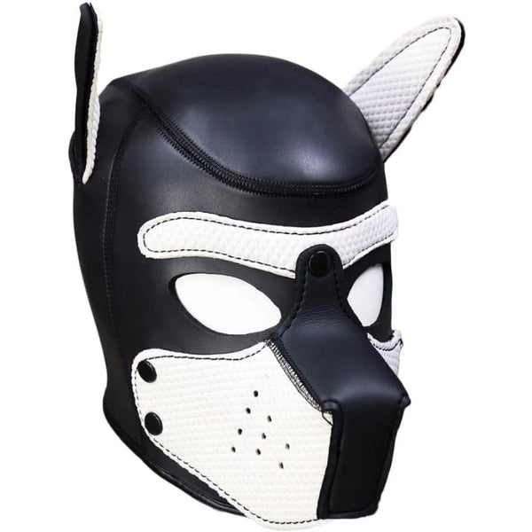 Neoprene Dog Full Face Puppy Mask Removable Pup Hood Halloween Mask